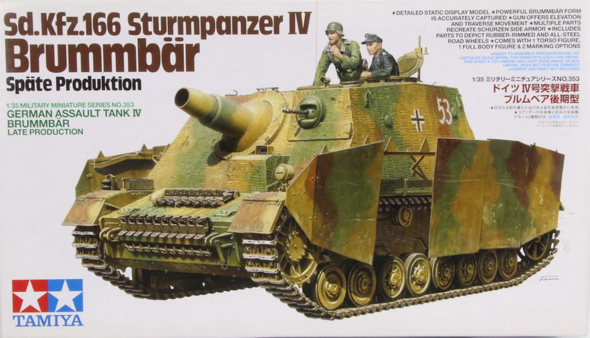 Modeling Sturmpanzer IV, Brummbar, Sdkfz 166, ref., 35353, 1/35, Tamiya