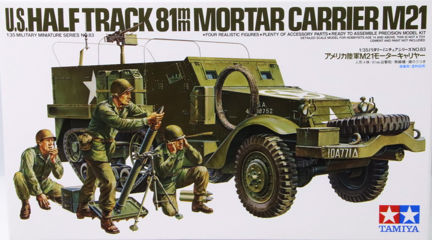 Modeling halftrack M21, 81 mm mortar, ref. 35083, 1/35, Tamiya
