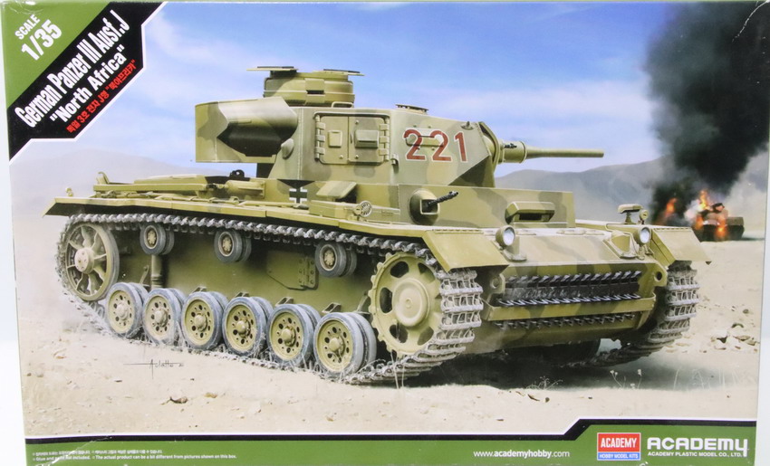 Modeling tank Panzer III, Ausf. J, North Africa, ref. 13531, 1/35, Academy