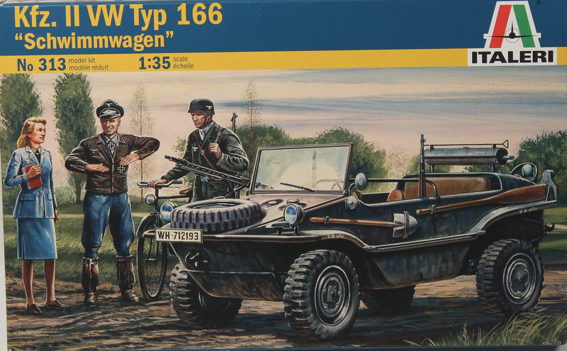 Modeling vehicle Schwimmwagen Kfz. II Typ. 166, ref. 313, 1/35, Italeri
